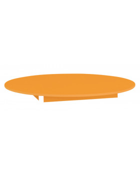 Barevná stolní deska 18 mm, kruh 90 cm, oranžová