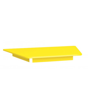 Barevná  stolní deska 18 mm, lichoběžník, žlutá