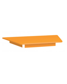 Barevná  stolní deska 18 mm, lichoběžník, oranžová