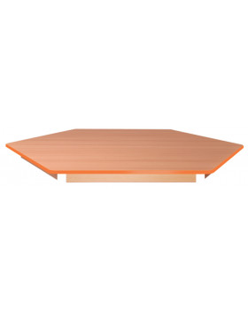 Stolní deska 18 mm, BUK, šestiůhelník 80 cm, oranžová