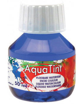 Vodová barva AquaTint/Tuš - tmavě modrá - 50 ml