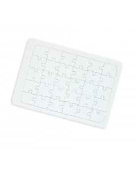 Bílé puzzle A4