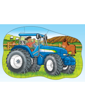 Oboustranné puzzle - traktor