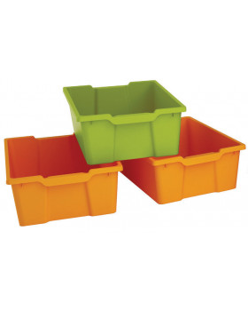 Plastové kontejnery velké, sada 4 ks - oranžové