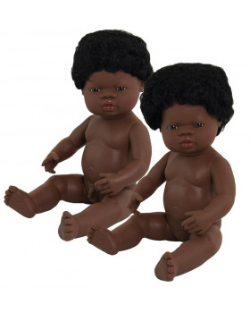 Bábiky různych kultur, 38 cm,africký typ-chlapec