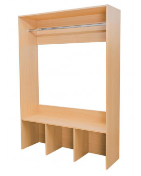 Šatní panel s věšákovou tyčí - BUK