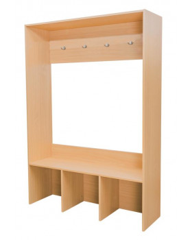 Šatní panel s dvojitými věšáčky - BUK