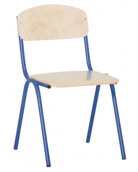 Židlička s kovovou konstrukcí , 35 cm modrá