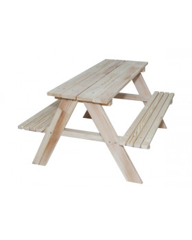 Zahradní stůl s lavičkami - natural