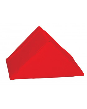 Trojúhelník krátký - koženka/červená