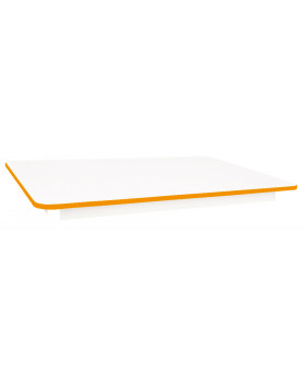 Stolová deska 18 mm, BÍLÁ, obdélník 125x80 cm,  oranžová