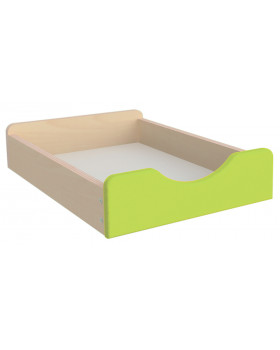 Dřevěný úložný box - Malý - zelený