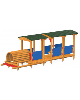 Dětské hřiště - Lokomotiva s vagónem