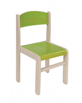 Dřevěná židle JAVOR BĚLENÝ-zelená, 38 cm VYP