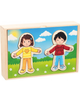 Oblékací puzzle  Chlapec a dívka