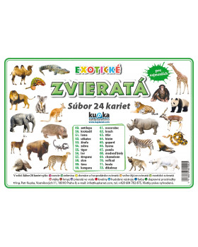 Procvičovací karty - Zvířatá - exotická
