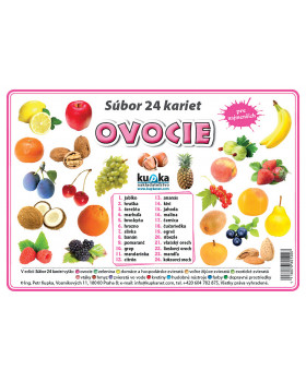 Procvičovací karty - Ovoce