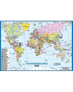 Politická mapa světa XL (100x70 cm) - SK verze