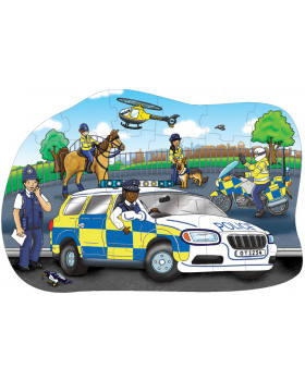 Velké podlahové puzzle - Policejní auto