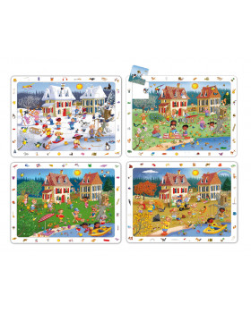 Sada objavných puzzle - 4 roč.obdobia(24 diel.)