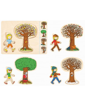 Vrstvové puzzle - roční období