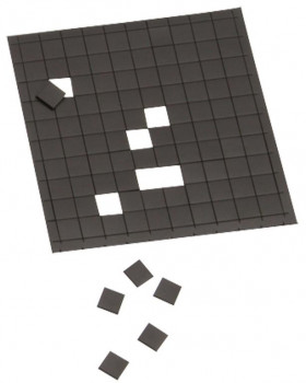 Samolepiace magnetické štvorčeky, 1 x 1 cm
