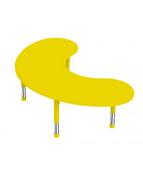 Stol.deska plast.půlměs. žlutá