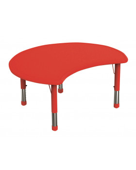 Plastová stolová deska - Kruh výsek červený