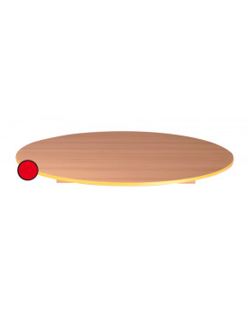 Stolní deska 18 mm, BUK, kruh 125 cm, červená