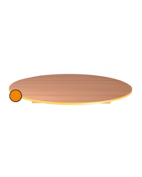 Stolní deska 18 mm, BUK, kruh 125 cm, oranžová