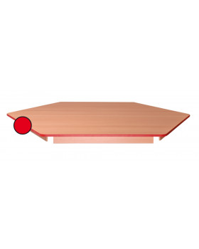 Stolní deska 18 mm, BUK, šestiůhelník 60 cm, červená