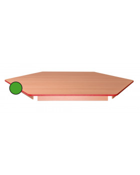 Stolní deska 18 mm, BUK, šestiůhelník 60 cm, zelená