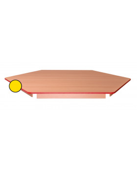 Stolní deska 18 mm, BUK, šestiůhelník 60 cm, žlutá