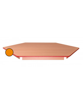 Stolní deska 18 mm, BUK, šestiůhelník 60 cm, oranžová