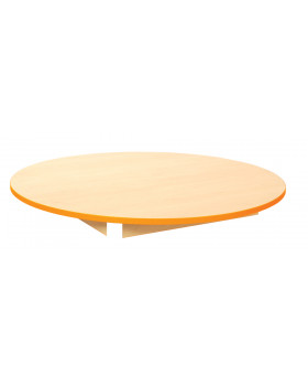 Stolní deska 18 mm, JAVOR, kruh 90  cm, oranžová