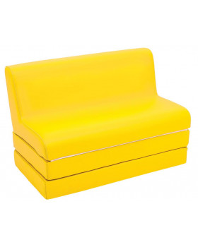 Rozkládací pohovka- výška sedu 30 cm žlutá