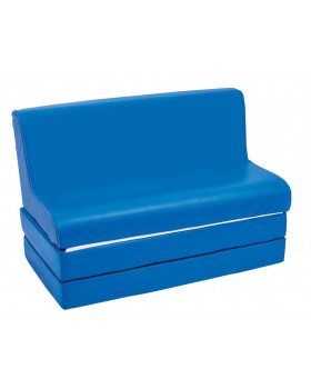 Rozkládací pohovka- výška sedu 30 cm modré