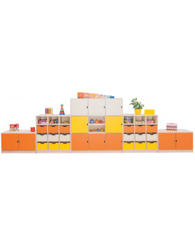Sestava Numeric 11 /dvířka:oranž,žluté,vanilka/