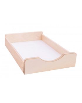 Dřevěný úložný box Numeric - Malý-krémový