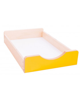 Dřevěný úložný box Numeric - Malý-žltý
