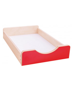 Dřevěný úložný box Numeric - Malý-červený