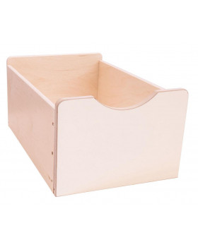 Dřevěný úložný box Numeric - Veľký-krémový