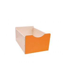 Dřevěný úložný box Numeric - Veľký-oranžový
