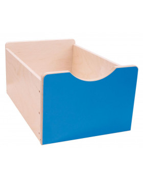 Dřevěný úložný box Numeric- Veľký-modrý