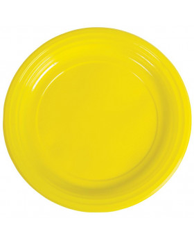 Plastové talíře - žluté - 10 ks