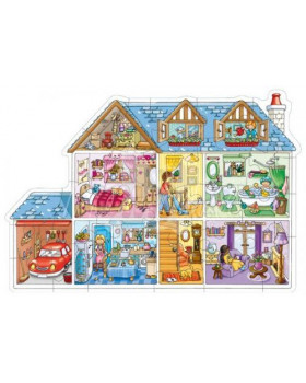 Podlah.puzzle velké Domeček pro panenky