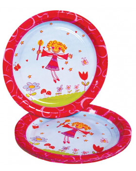 Papírové talíře - princezna - 10 ks