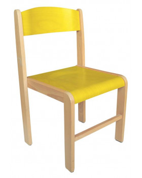 Dřevěná židlička BUK žlutá 26 cm