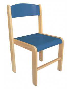 Dřevěná židlička BUK modrá 26 cm