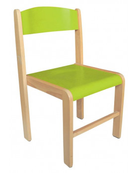 Dřevěná židlička BUK zelená 26 cm